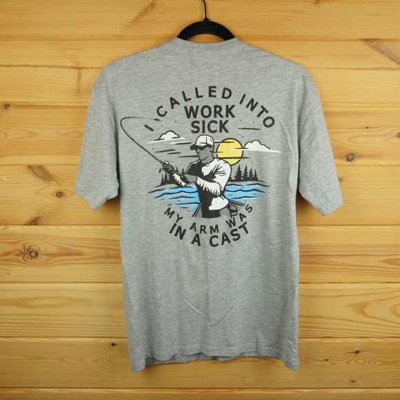 Cabela's‎ Gray Fishing T-Shirt Size Medium - Picture 1 of 6